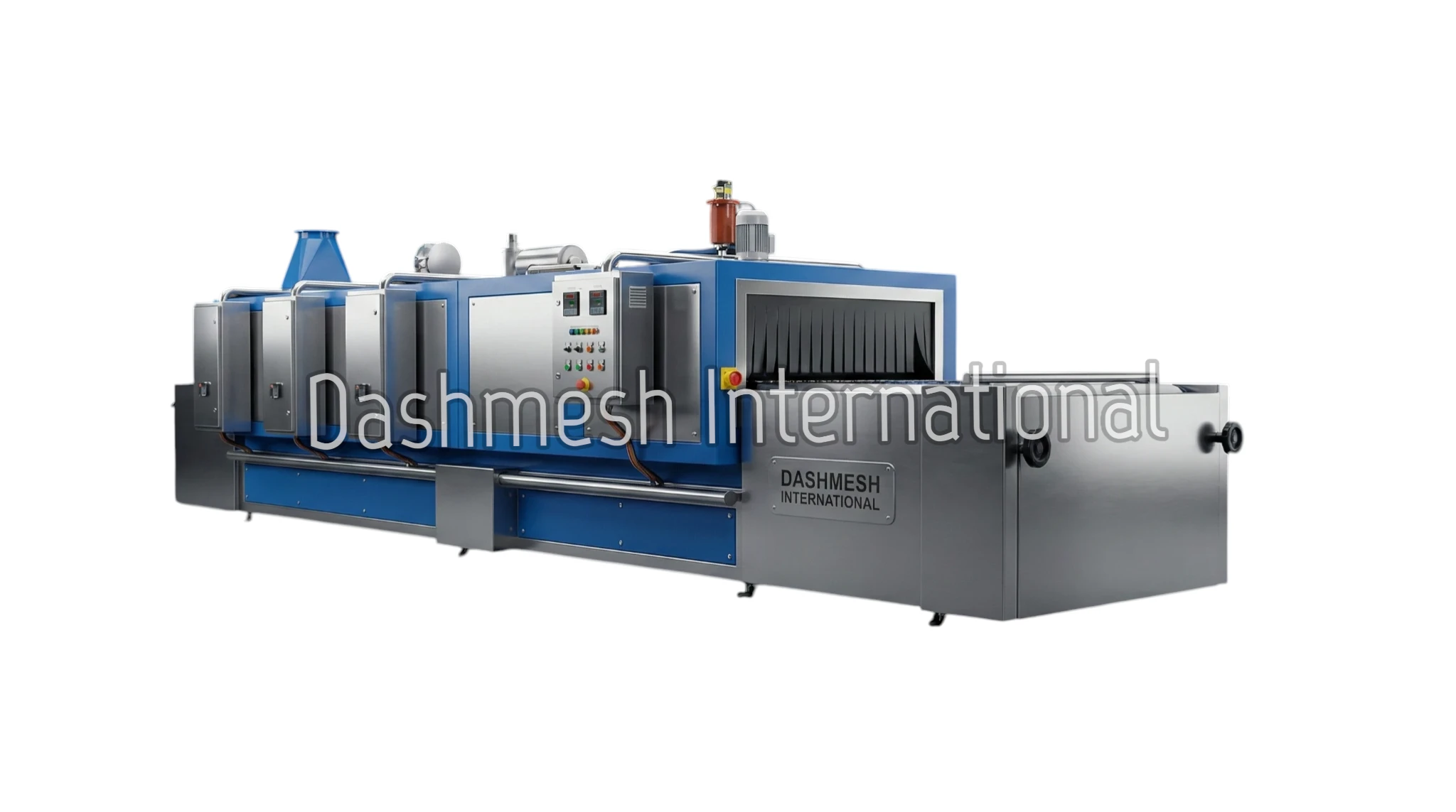 Dashmesh International industrial conveyorised oven custom-built for AAF Asia GT filter assembly line